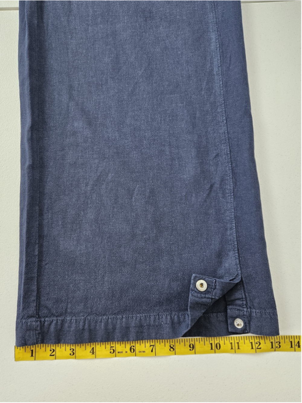 Anthropologie Pilcro Beach Cargo Wide Leg Linen Blend Pants Size M Blue - Picture 14 of 14